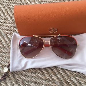 Tory Burch  Aviator Sunglasses (worn once)